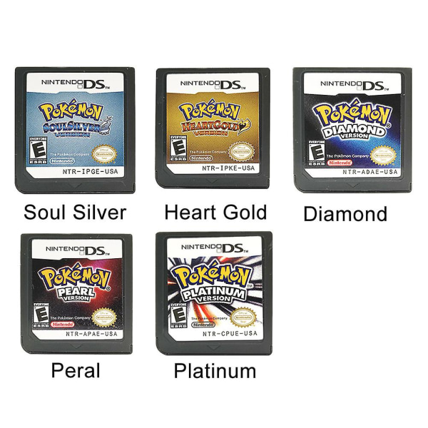 Roligt Spelkort Soul Silver Klassisk Barnpresent Hjärta Guld För 3DS DSi DS Lite NDS Peral