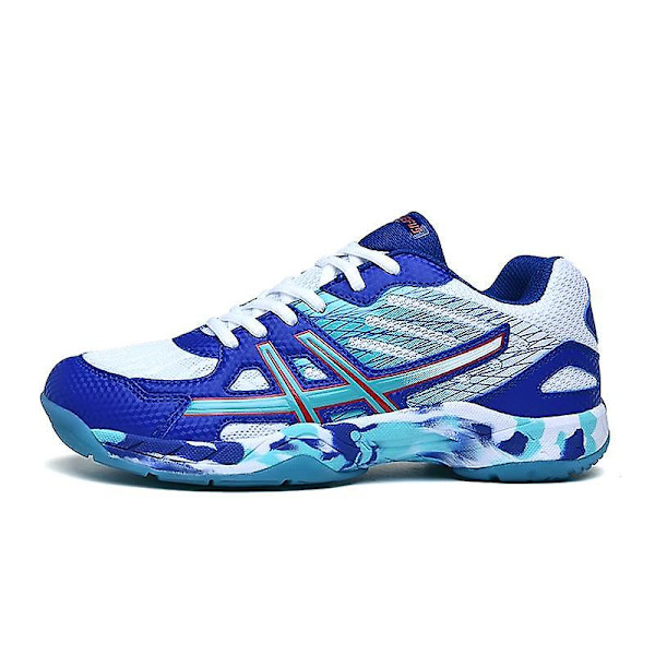 Dam/män Halkfri sport Mjuk lätt badminton, volleyboll, tennisskor L08 Blue 39