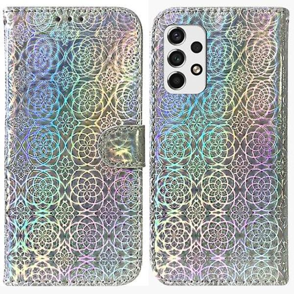 För Samsung Galaxy A53 5g färgglada magnetiska phone case Silver