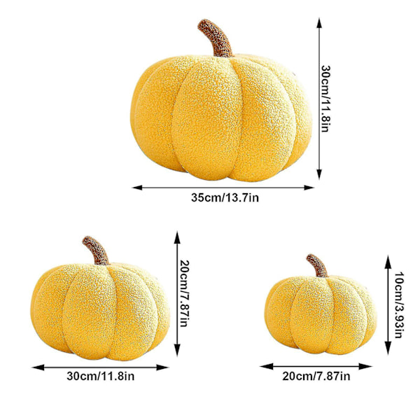 Söt mjuk pumpa kudde pumpa plysch leksak soffa kudde sovrum dekoration orange 35cm
