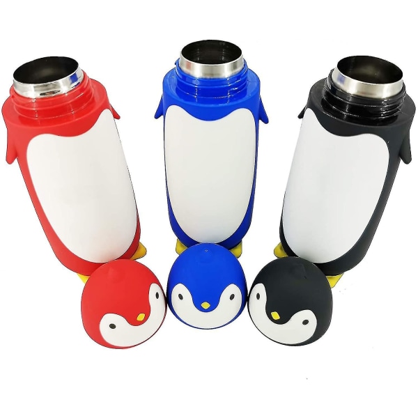 Penguin termos vattenflaska, barns resor kaffekopp, rostfritt stål varm och kall termos kopp null none