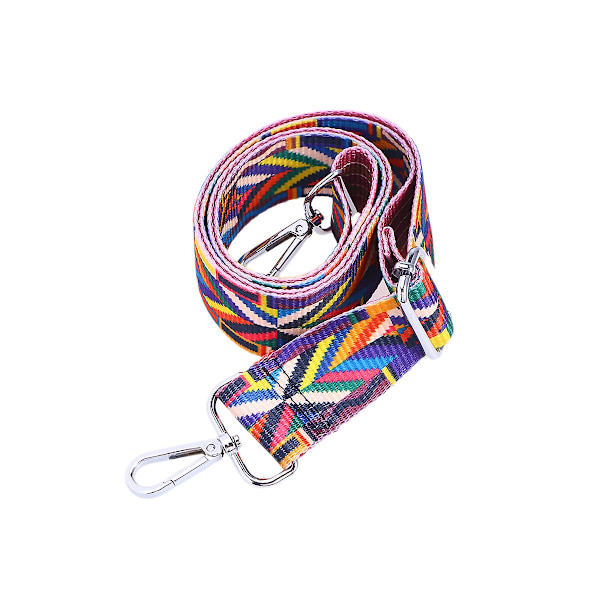 Etnisk stil justerbar längd handväska rem Handväska rem Ersättningsrem Crossbody rem (färgglad)