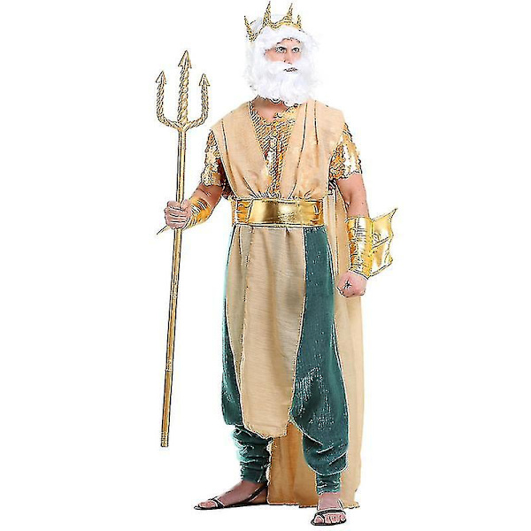 Neptunus sjöjungfrukostym Set för Halloween Neptune M