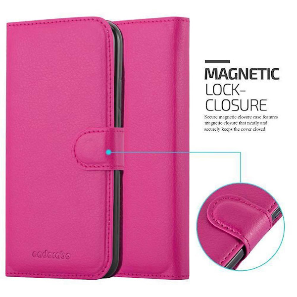 Apple iPhone X / XS Hülle Cover Case Etui - mit Kartenfach och Stand Funktion CHERRY PINK iPhone X / XS