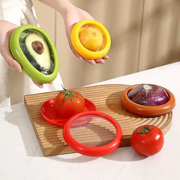 Frukt Grönsaksformade Savers Förvaring För Kylskåp, Avokado Saver Lökhållare Tomatförvaring Citron Keeper-behållare null none