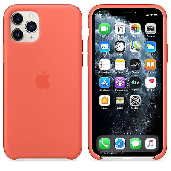 Apple Silicone Microfiber Cover Case Till Iphone 11 Pro - Furugrön PINK