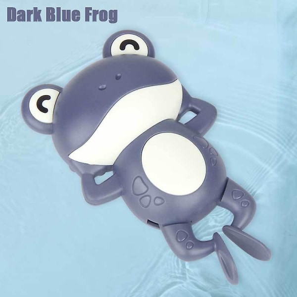 Baby Bada Söt Simning Sköldpadda Val Pool Strand Klassisk kedja Urverk Vattenleksak för barn Vattenleksaker C Dark Blue Frog
