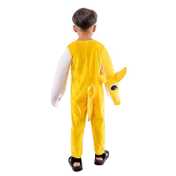 Barns Hajdräkt Halloween Party Cosplay Kostym Yellow XS