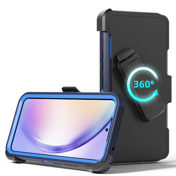 TASHHAR Samsung Galaxy A54 5G case med bältesklämma hölster Militärklass Heavy Duty 3 i 1 Stötsäker rustning Robust Hållbar för Galaxy A54 5G darkblueblue