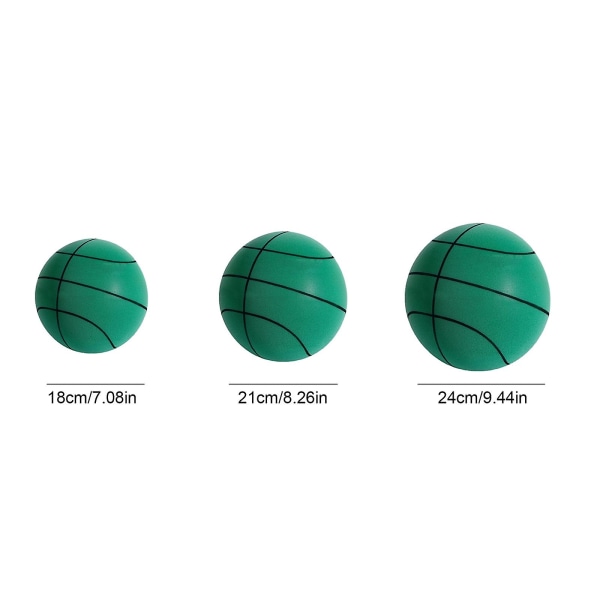 The Handleshh Silent Basketball - Premiummaterial, tyst och mjuk skumboll, tränings- och spelhjälpare Green 24cm