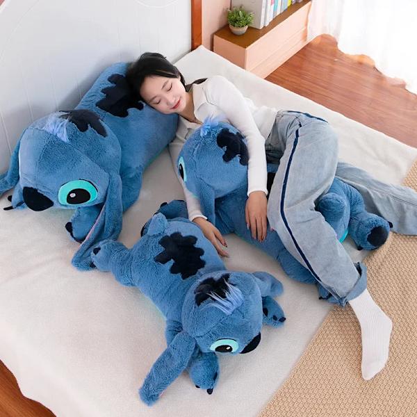 Valp Stitch Doll Blå Stitch Plysch Lång Kudde Leksaker Flicka Sovande Ben Clamping Plyshies Doll Barns Födelsedagskudde Present Puppy Stitch 60 cm