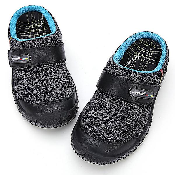 Flickor Closed Toe Tofflor Casual Daily Flats Backless slides Black EU 29.5