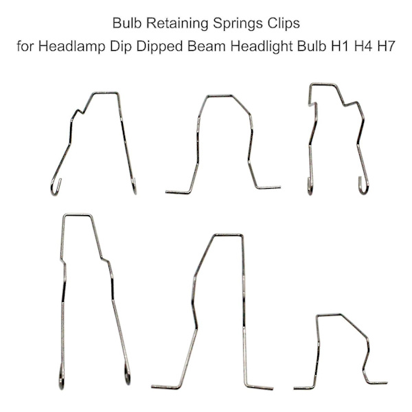 6st Pannlampa Strålkastare Halvljus Clip Clamp 5zhsfullkit Fäste Glödlampa Hållande fjäder Clip Clamp null none