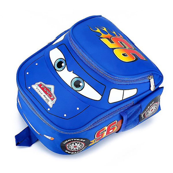 Lightning Mcqueen The Cars Kids Cartoon Ryggsäckar Skolväska Blue