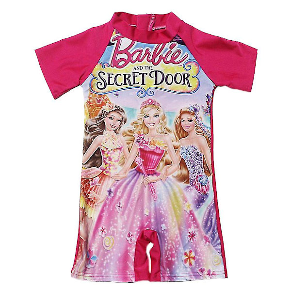 Barn Flickor Baddräkt Barbie Sofia Mermaid Jumpsuit i ett stycke Beachwear_a Barbie 8-11 Years