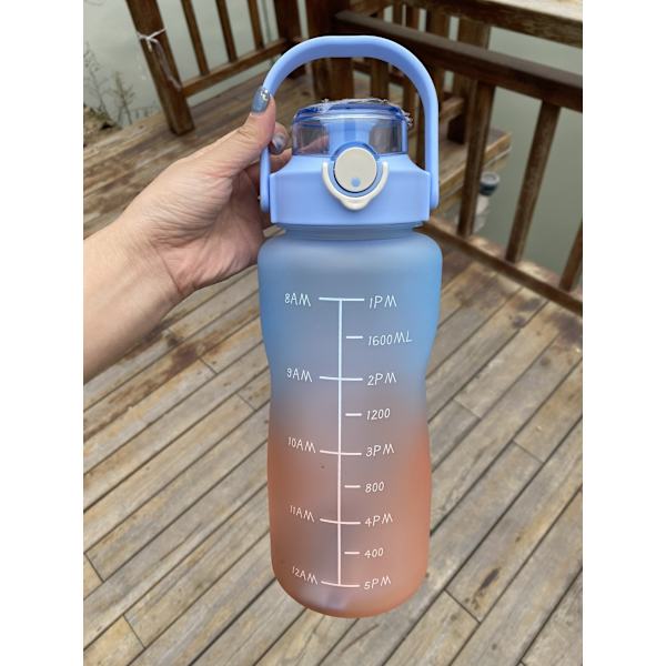kopp kapacitet plast kopp halm kopp gradient blue 1500ml