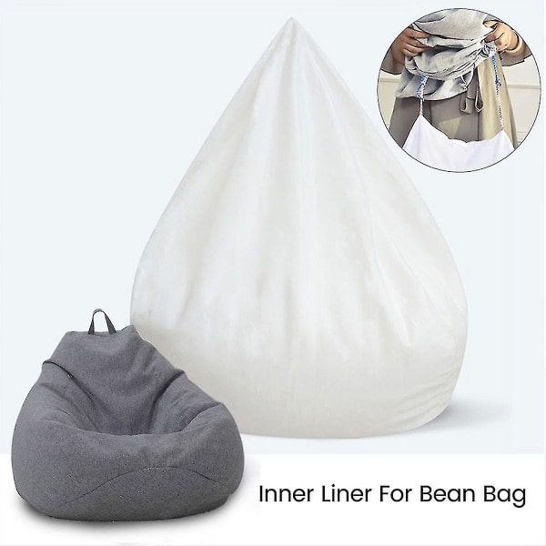 Nytt innerfoder för Bean Bag Chair Coer Stor Lättstädad Soffsits coolwhite 100x120cm
