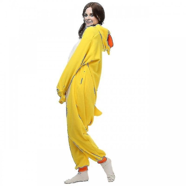 Yellow Duck Onesie Animal Pyjamas Vuxen Barn Anka kostym för Halloween Cosplay 120 none