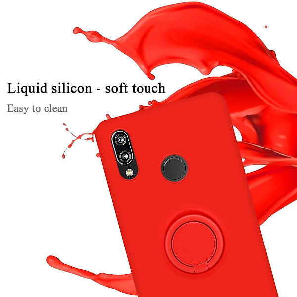 Huawei P20 LITE 2018 / NOVA 3E Hülle Handy Cover TPU- case - flytande design med ring LIQUID RED P20 LITE 2018 / NOVA 3E