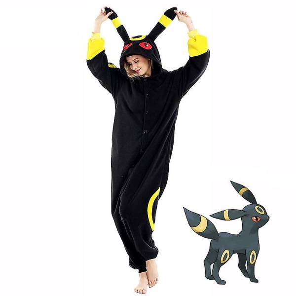 Umbreon Costume Helkroppspyjamas Halloween Christmas One-piece Kigurumi For Men Women L