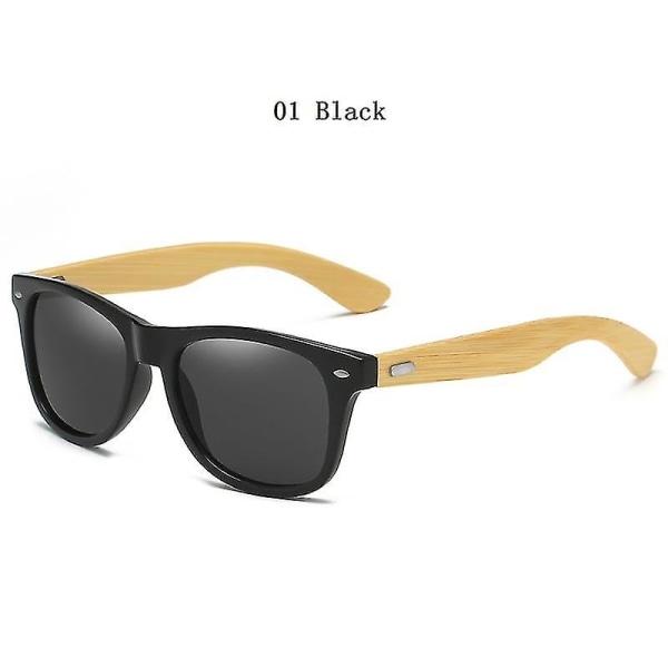 Mode Bambu Trä Solglasögon Herr Dam Klassiska Fyrkantiga Retro Solglasögon Driving Svarta Fiskeglasögon