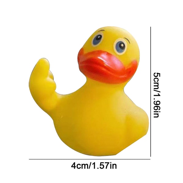 The Finger Duck Badleksaker Söt Float Badkar Anka Bil Gummi Anka Bil Prydnader Anka Bil Instrumentbräda Dekorationer Födelsedagsfest Jul P null none