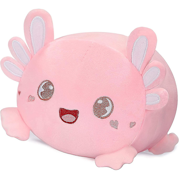 Söt rosa Axolotl plyschkudde 8" självlysande salamander Axolotl gosedjur, mjuka kawaii plyschar Kramar plysch squishy kudde Leksakspresenter Fo