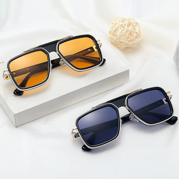 Quare Aviator Beautifygae För Kvinnor Män Retro Aviator Beautifygae Uv-skydd Deigner Piot 70 80 Beautifygae