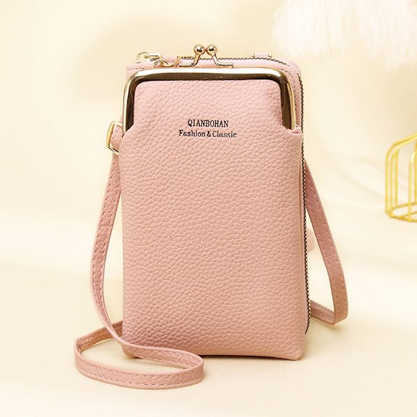 mobiltelefonväska koreansk stil plånbok korthållare pink