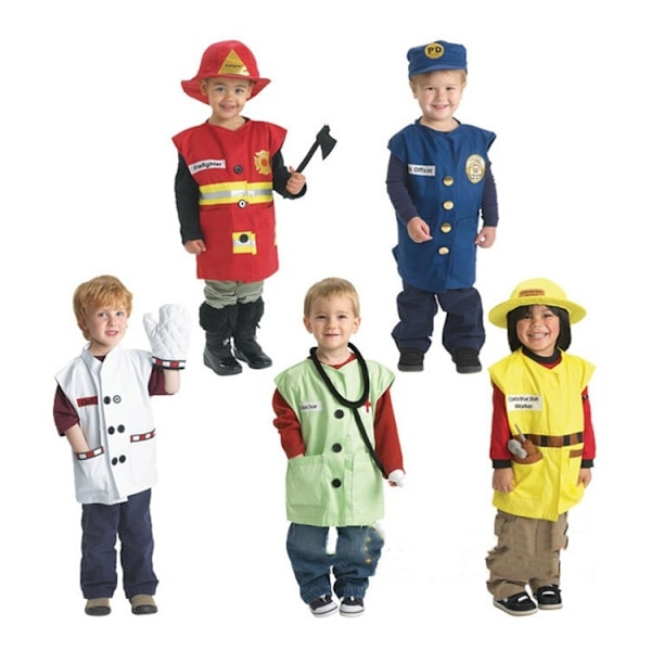 Halloween kostym barn rollspel kostym brandman kostym lek hus Festival prestanda kläder one-piece leverans Steel cap Police suit