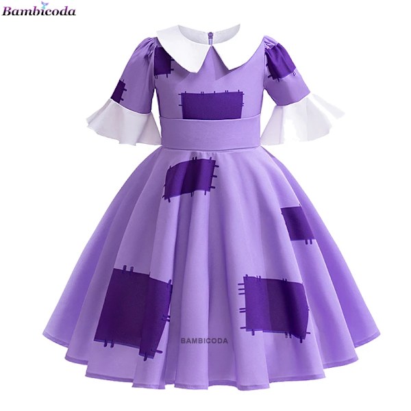 2024 Anime Pomni Den Fantastiska Digitala Cirkusen Cosplay Kostym Barn Overall Halloween Dräkt Purim Barn Kostym Cartoon Cos 4T(110) b1