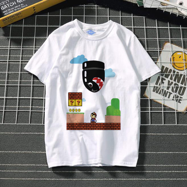Mario anime perifer T-shirt för män och kvinnor T-shirts 19# 19# Children's 4XL