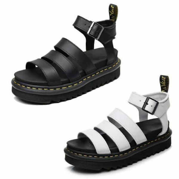 Kvinnors Chunky Sandaler Tjock sula Strappy Block Flatforms Skor Sommar Ny storlek White UK7.5EU41