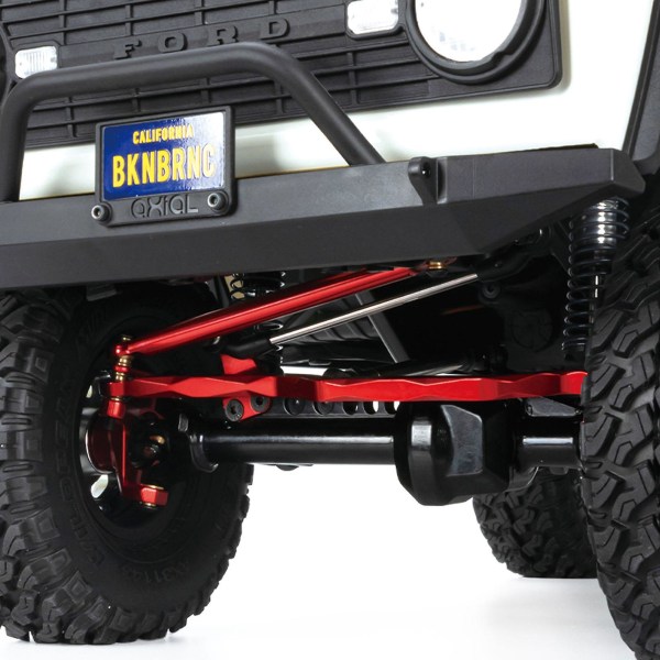 Rc drivaxel aluminiumlegering fram/bakaxel för Scx10 Iii Rc fordonsdelar Black red front straight axle