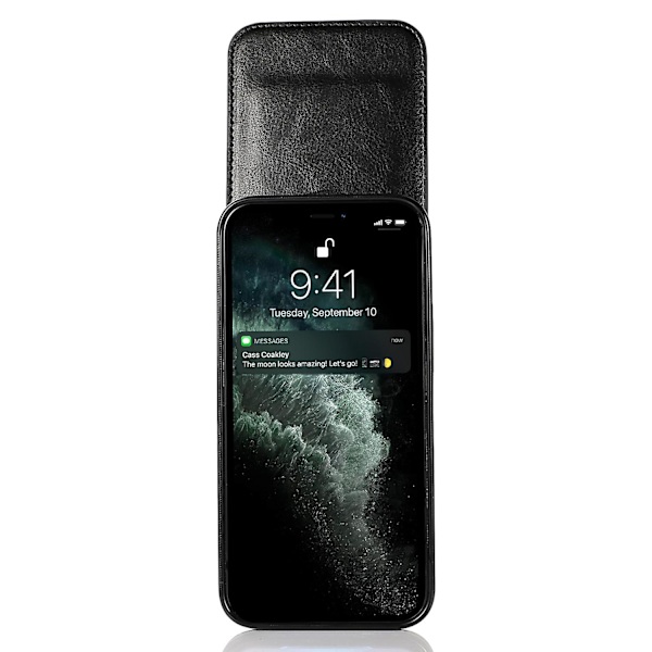Korthållare Cover För Iphone 13 Pro , Pu Läder + Tpu Case Med Kickstand Black