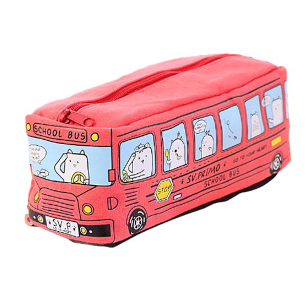 Case Studentbrevpapper Små djurbussar för män och kvinnor på canvas brevpapper Red