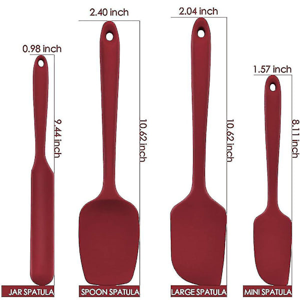 600f hög värmebeständig silikon set, sömlös design RED