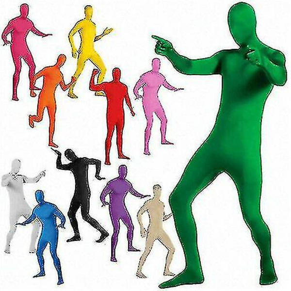 140-190 cm Festdräkt Osynlig Morph Kostym Vuxna Barn Helkroppen Andas Stretchigt Milk Silke Tyg Red 180cm