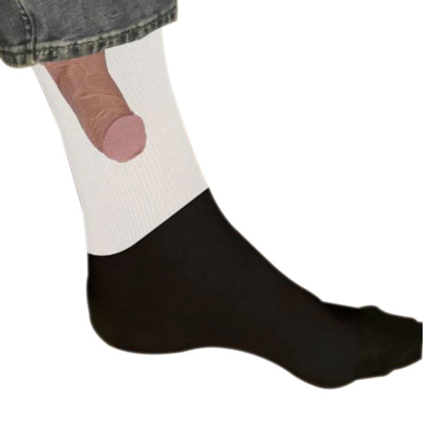 Show Off Strumpor Dick Herr Damstrumpor Bomull Super Soft 2023 Hot blackwhite