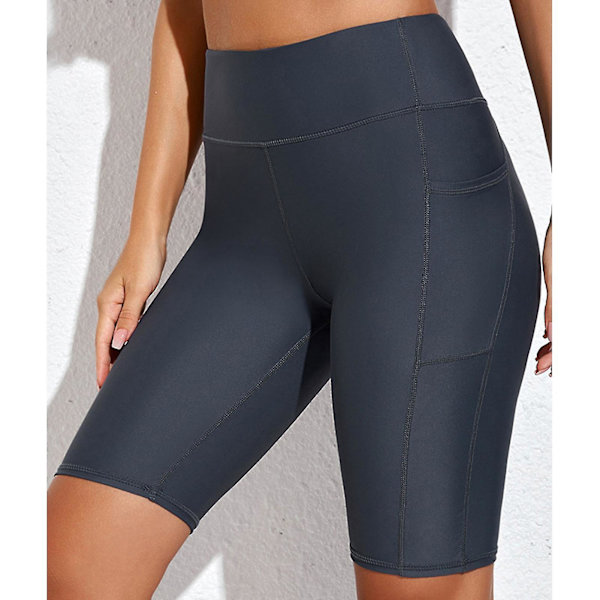 Dykshorts för kvinnor, minskad skavning, lätta, mjuka, hudvänliga våtdräktshorts för surfing Gray 2XL