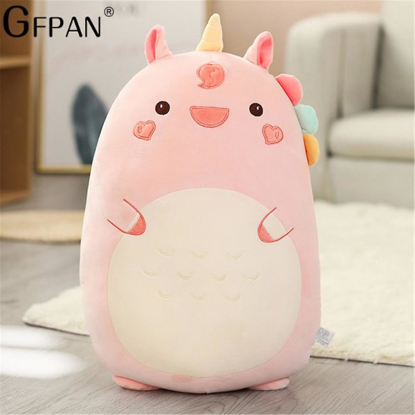 Squishy Toy Kawaii Djurfett Dinosaurie Shiba Inu Hundkudde Plyschleksaker Söt Mus Kanindocka Flickor Säng Håller sovkudde unicorn 45cm