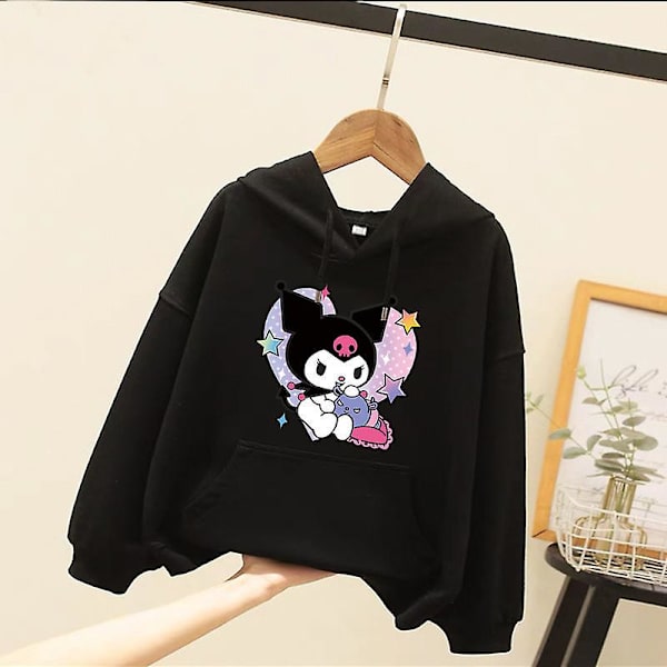 Sanrioed Plysch Anime Cinnamoroll Melodi Tecknad Barntröja Kawaii Baby Boy Girl Sweatshirt Pullover Rock Barn Kläder Present 130 BM-15NHYUUI