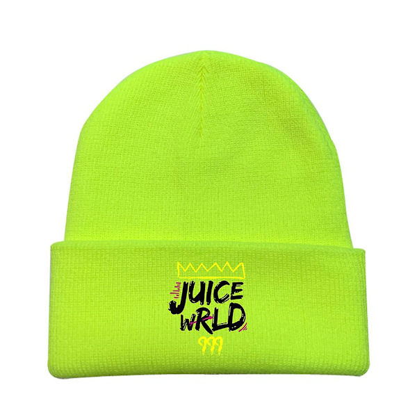 Juice Wrld Mössa Höst Vinter Ull Stickad Mössa Vit Stil 7