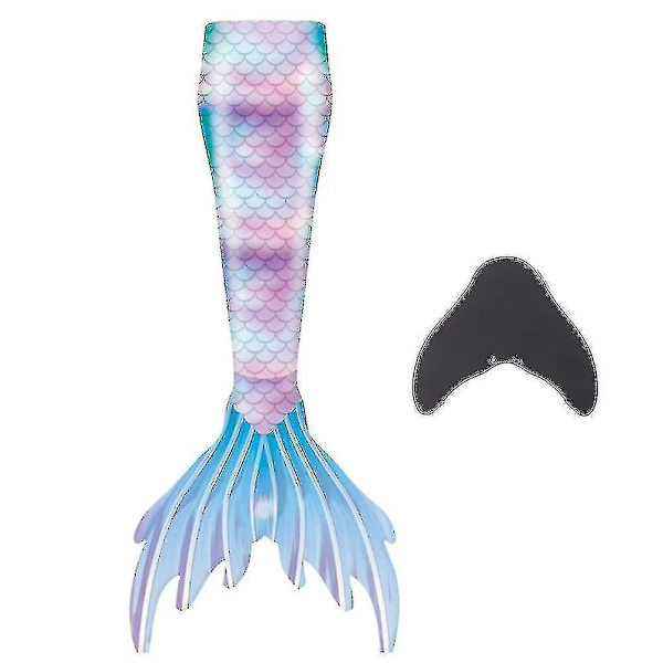 Sjöjungfrusvansar för simning för barn och vuxna med monofin,ssxjv light blue(Excluding fins) 150
