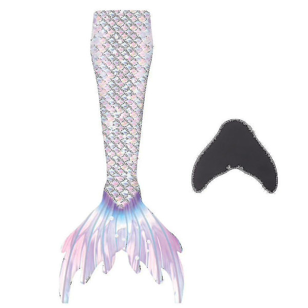 Sjöjungfrusvansar för simning för barn och vuxna med monofin,ssxjv pink(Excluding fins) 130