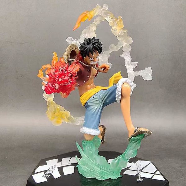 One Piece Anime Monkeydluffy Roronoa Ace Pvc Action Model Collection Cool Stunt Figur Leksak Present C H14
