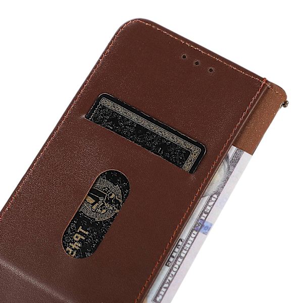 Rfid-blockerande phone case för Asus Zenfone 10 5g/zenfone 9 5g, Cover i äkta koläder Brown