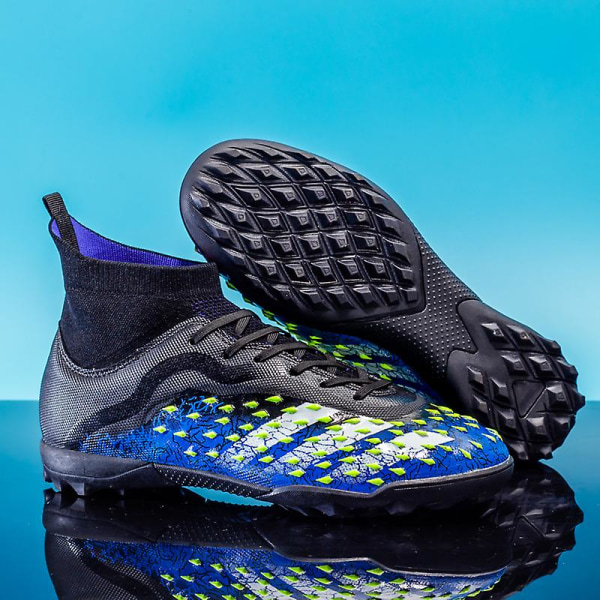Fotbollsskor för män Vuxen Fotbollsskor Grästräning Sport Skor Sneakers X30 BlackBlue 43