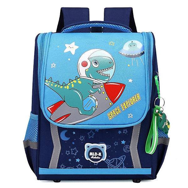 Söt dinosaurie barn grundskoleryggsäck 1 årskurs sac a dos pack pojkar tecknade skolväskor för barn väskor mochila hombre Large dark purple none