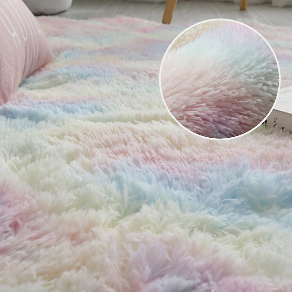 Tjock matta för vardagsrum Plyschmatta Barnsäng Rum Fluffiga golv Mattor Fönster sängkant Heminredning Mattor Mjuk sammetsmatta C 60x120cm color 1